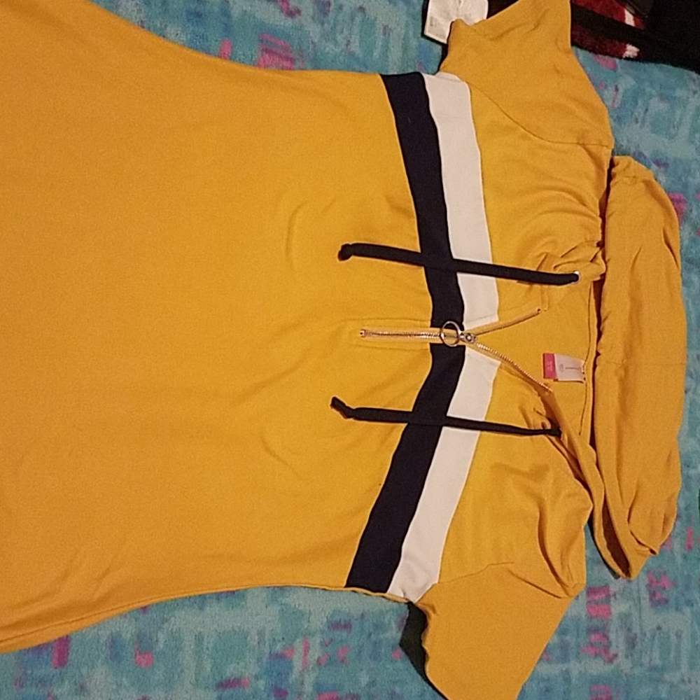 Cute yellow hooded dress